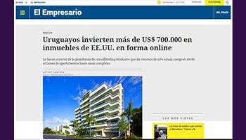 Uruguayans invest more than US $ 700,000 in US real estate online